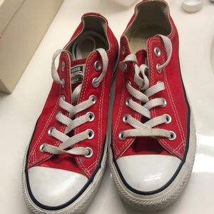 Red low cut converses